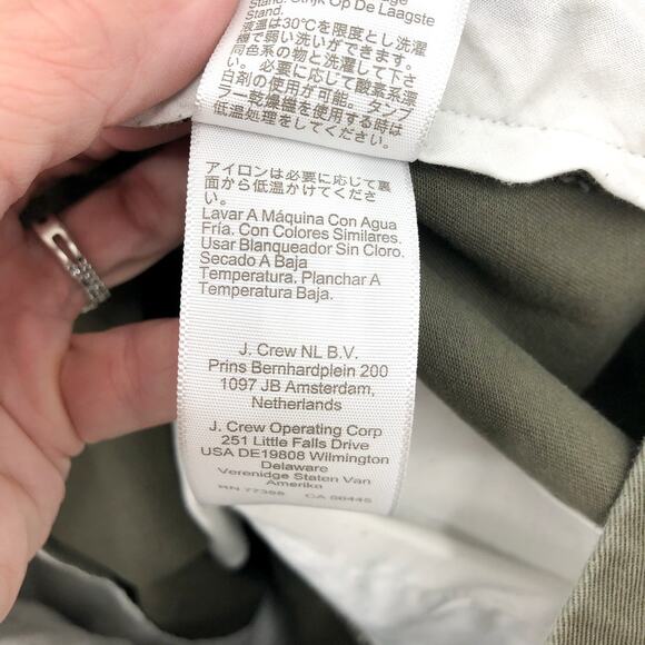 J.CREW Men's Slim-fit Flex Chino Pants Size 32x32 Green Flat Front - Picture 11 of 11
